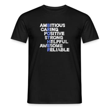Frères - T-shirt homme - noir - Devant - AI Model Male 178 light (178cm)
