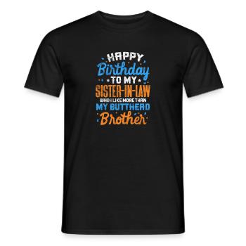 Bruder - Männer T-Shirt - Schwarz - Vorne - AI Model Male 178 light (178cm)