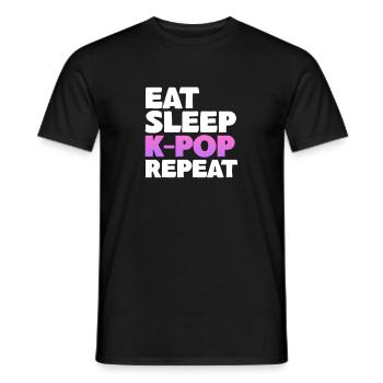 K-Pop - Männer T-Shirt - Schwarz - Vorne - AI Model Male 178 light (178cm)