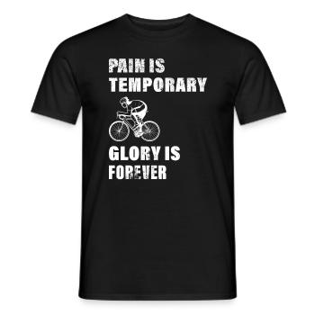 La douleur est la gloire temporaire est le vélo pour toujours - T-shirt homme - noir - Devant - AI Model Male 178 light (178cm)