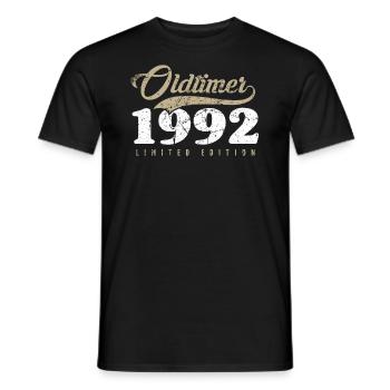 Oldtimer 1992 30. Geburtstag 30 Jahre - Männer T-Shirt - Schwarz - Vorne - AI Model Male 178 light (178cm)