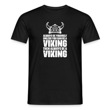 Viking Viking Vikings Odin Walhalla Cadeau - T-shirt homme - noir - Devant - AI Model Male 178 light (178cm)