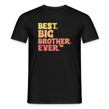 Big Brother Frère Sœur Cadeau - T-shirt homme - noir - Devant - AI Model Male 178 light (178cm)