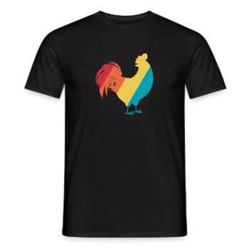 Huhn Bauernhof Geflügel Hahn Hühner Geschenk - Männer T-Shirt - Schwarz - Vorne - AI Model Male 178 light (178cm)