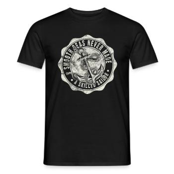 Smooth Seas - Men's T-Shirt - black - Front - AI Model Male 178 light (178cm)