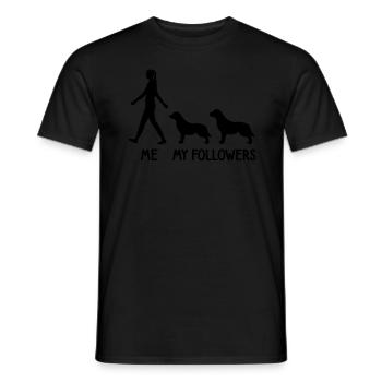 I Mes Followers Golden Retriever Éleveur de chiens - T-shirt homme - noir - Devant - AI Model Male 178 light (178cm)