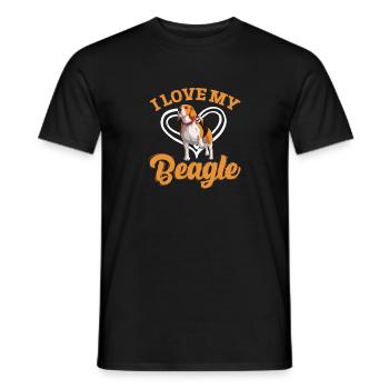 Beagle Chien Chien Dog Lover Pet Cadeau - T-shirt homme - noir - Devant - AI Model Male 178 light (178cm)