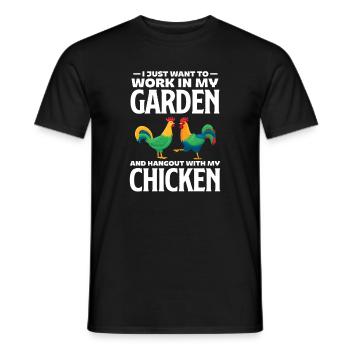 Chicken Farm Poultry Rooster Chickens Gift - Men's T-Shirt - black - Front - AI Model Male 178 light (178cm)