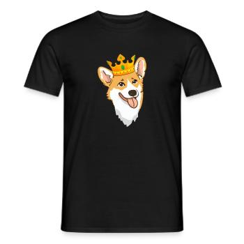 Corgi - Männer T-Shirt - Schwarz - Vorne - AI Model Male 178 light (178cm)