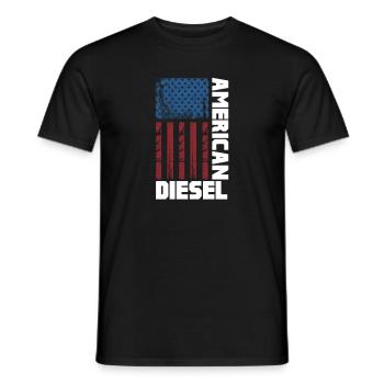 Diesel America USA Auto Tuning Gasoline Gift - Men's T-Shirt - black - Front - AI Model Male 178 light (178cm)