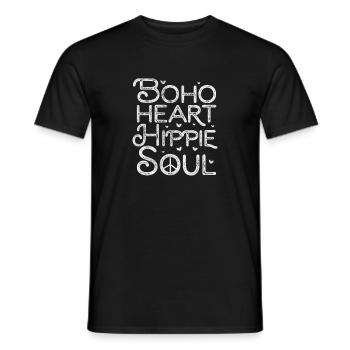Hippie - T-shirt homme - noir - Devant - AI Model Male 178 light (178cm)