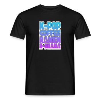 K-Pop Café Ramen - T-shirt homme - noir - Devant - AI Model Male 178 light (178cm)