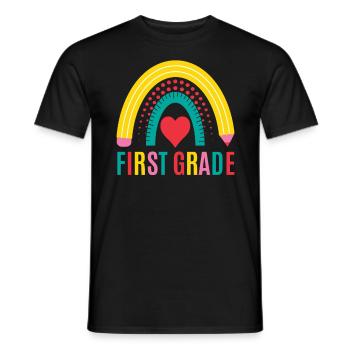 Les enseignants de première année retournent à l’école - T-shirt homme - noir - Devant - AI Model Male 178 light (178cm)