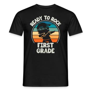 Les enseignants de première année retournent à l’école - T-shirt homme - noir - Devant - AI Model Male 178 light (178cm)