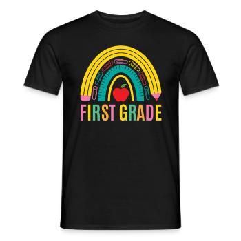 Les enseignants de première année retournent à l’école - T-shirt homme - noir - Devant - AI Model Male 178 light (178cm)