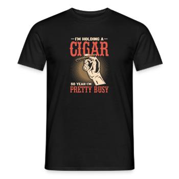 Cigare Fumeur Tabac Cigare Cadeau - T-shirt homme - noir - Devant - AI Model Male 178 light (178cm)