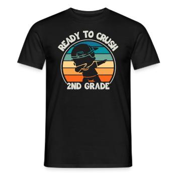Second grade teacher for back to school - Men's T-Shirt - black - Front - AI Model Male 178 light (178cm)