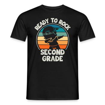 Second grade teacher for back to school - Men's T-Shirt - black - Front - AI Model Male 178 light (178cm)
