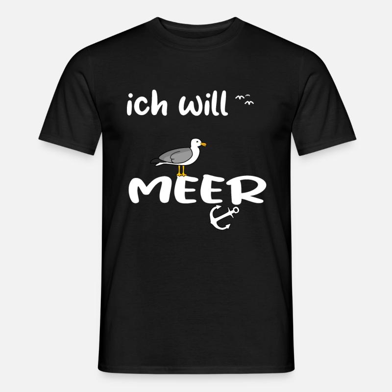 Ich will Meer - Männer T-Shirt - Schwarz