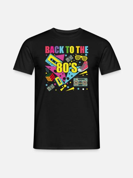 Zurück in die 80er Jahre - Männer T-Shirt - Schwarz