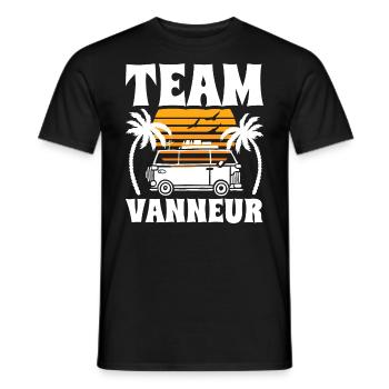 Team Vanneur Humour Camping Blagueur - T-shirt homme - noir - Devant - AI Model Male 178 light (178cm)