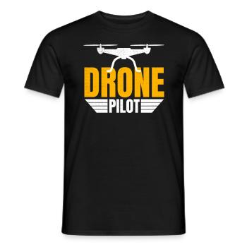Drone Drone Pilot Drone Operator Quadcopter - Men's T-Shirt - black - Front - AI Model Male 178 light (178cm)