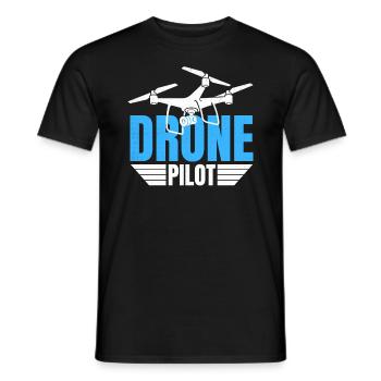 Drone Drone Pilote Drone Opérateur Quadcopter - T-shirt homme - noir - Devant - AI Model Male 178 light (178cm)