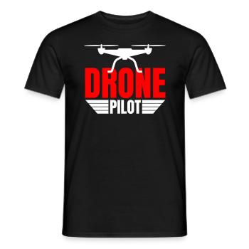 Drone Drone Pilot Drone Operator Quadcopter - Men's T-Shirt - black - Front - AI Model Male 178 light (178cm)
