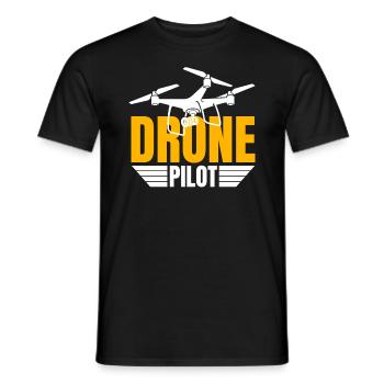 Drone Drone Pilote Drone Opérateur Quadcopter - T-shirt homme - noir - Devant - AI Model Male 178 light (178cm)