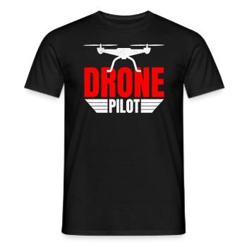 Drone Drone Pilot Drone Operator Quadcopter - Men's T-Shirt - black - Front - AI Model Male 178 light (178cm)