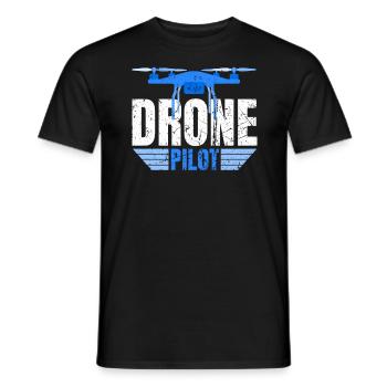 Drone Drone Pilot Drone Operator Quadcopter - Men's T-Shirt - black - Front - AI Model Male 178 light (178cm)