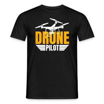 Drone Drone Pilote Drone Opérateur Quadcopter - T-shirt homme - noir - Devant - AI Model Male 178 light (178cm)