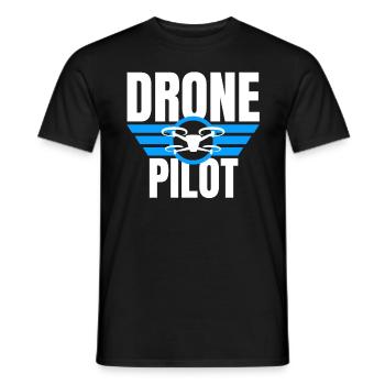 Drone Drone Pilot Drone Operator Quadcopter - Men's T-Shirt - black - Front - AI Model Male 178 light (178cm)