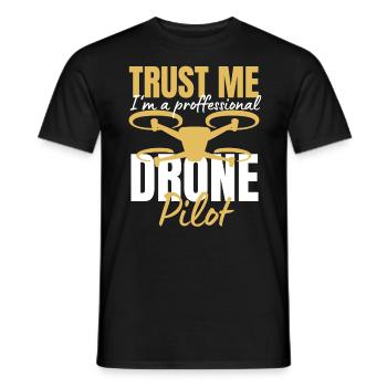 Drone Pilote de drone Opérateur de drone Quadricoptère - T-shirt homme - noir - Devant - AI Model Male 178 light (178cm)