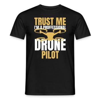 Drone Drone Pilote Drone Opérateur Quadcopter - T-shirt homme - noir - Devant - AI Model Male 178 light (178cm)