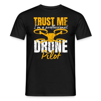 Drone Drone Pilote Drone Opérateur Quadcopter - T-shirt homme - noir - Devant - AI Model Male 178 light (178cm)