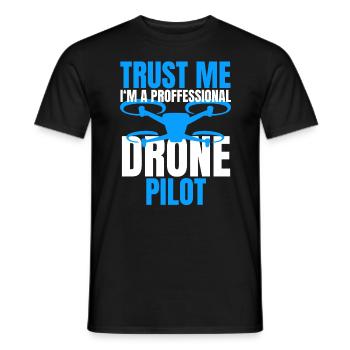 Drone Pilote de drone Opérateur de drone Quadricoptère - T-shirt homme - noir - Devant - AI Model Male 178 light (178cm)