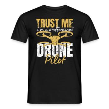 Drone Drone Pilote Drone Opérateur Quadcopter - T-shirt homme - noir - Devant - AI Model Male 178 light (178cm)