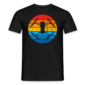 Drone Drone Pilot Drone Operator Quadcopter - Men's T-Shirt - black - Front - AI Model Male 178 light (178cm)