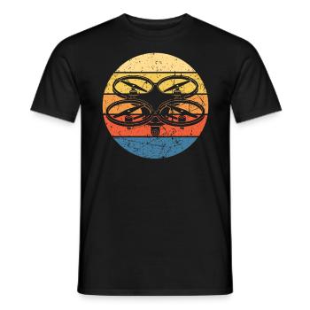 Drone Drone Pilot Drone Operator Quadcopter - Men's T-Shirt - black - Front - AI Model Male 178 light (178cm)