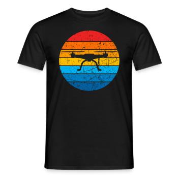 Drone Drone Pilot Drone Operator Quadcopter - Men's T-Shirt - black - Front - AI Model Male 178 light (178cm)
