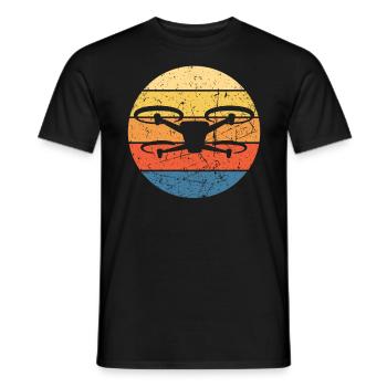 Drone Drone Pilot Drone Operator Quadcopter - Men's T-Shirt - black - Front - AI Model Male 178 light (178cm)