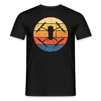 Drone Drone Pilot Drone Operator Quadcopter - Men's T-Shirt - black - Front - AI Model Male 178 light (178cm)