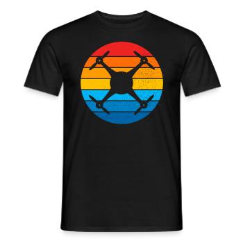 Drone Drone Pilot Drone Operator Quadcopter - Men's T-Shirt - black - Front - AI Model Male 178 light (178cm)
