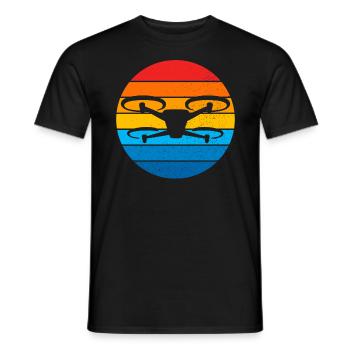 Drone Drone Pilot Drone Operator Quadcopter - Men's T-Shirt - black - Front - AI Model Male 178 light (178cm)