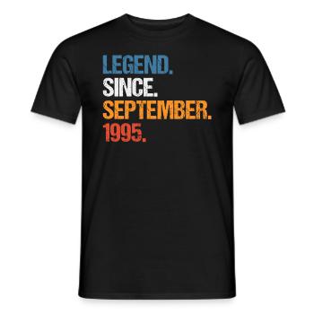 Légende depuis septembre 1995 Anniversaire - T-shirt homme - noir - Devant - AI Model Male 178 light (178cm)
