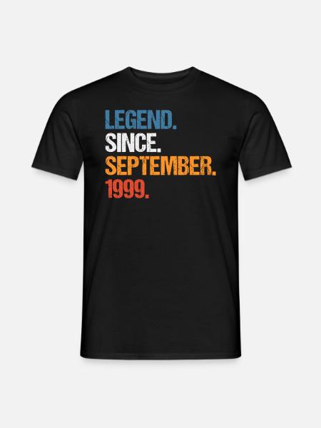 Légende depuis septembre 1999 Anniversaire - T-shirt homme - noir