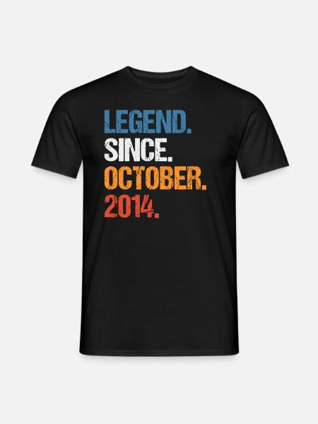 Legend Since October 2014 Birthday - Men's T-Shirt - black