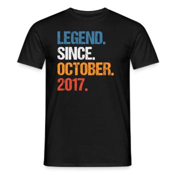 Legend Since October 2017 Birthday - Men's T-Shirt - black - Front - AI Model Male 178 light (178cm)