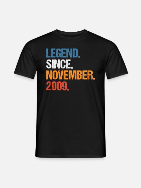 Legend Since November 2009 Geburtstag - Männer T-Shirt - Schwarz